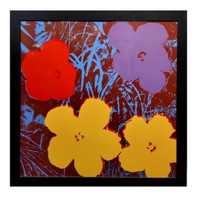 Vintage Andy Warhol Flower Screenprint by Sunday B. Morning