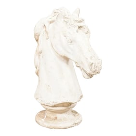 Mid 20th Century Large Plaster Horse Head, Vintage European