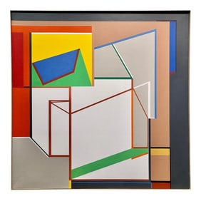 D. Crisp - Hard Edge Geometric Abstract - Oil Painting