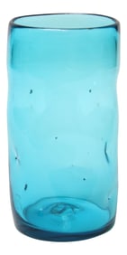 Blenko Blown Glass 'Dimple' Vase in Seabreeze