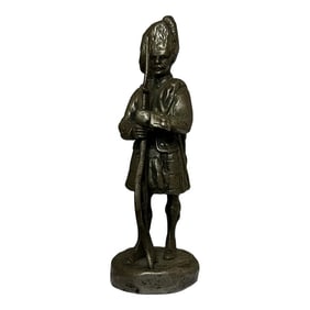 Traditional Mid Century Rare Scottish Highlander Soldier Military Car Mascot