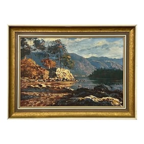 Arthur Terry Blamires, Oil Painting of Derwent Water English Lake District by British Landscape Arti