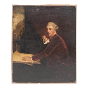 English Oil Painting on Canvas Sir Joshua Reynolds of William Chambers