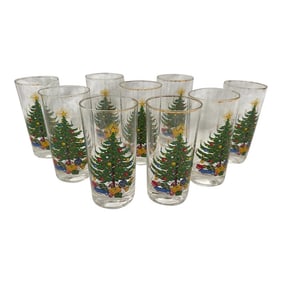 Vintage Moderne Christmas Tree 10oz Tumblers-Set of 13