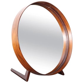 Swedish Rosewood Table Mirror by Uno and Östen Kristiansson for Luxus