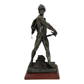 Mid 19th Century Émile Picault Bronze Sculpture – "Honor • Patria"
