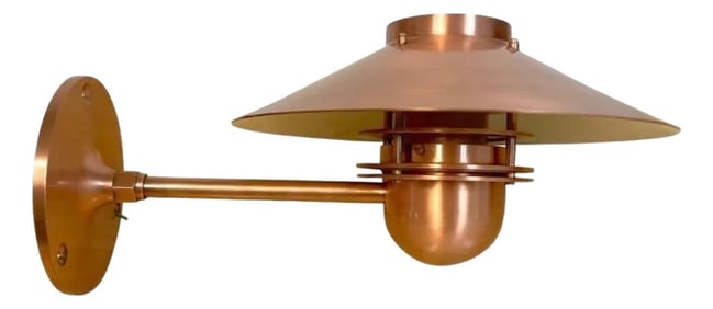Louis Poulsen A-19 'Nyhavn' Copper Sconce by Alfred Homann & Ole V. KjÃ¦r 1976