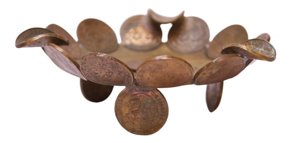 Mexican Folk Art Peso Ashtray