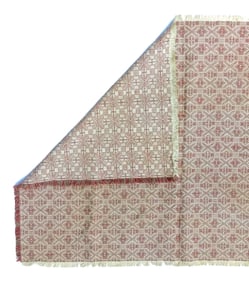 Hand Woven Rustic Vintage Coverlet or Throw