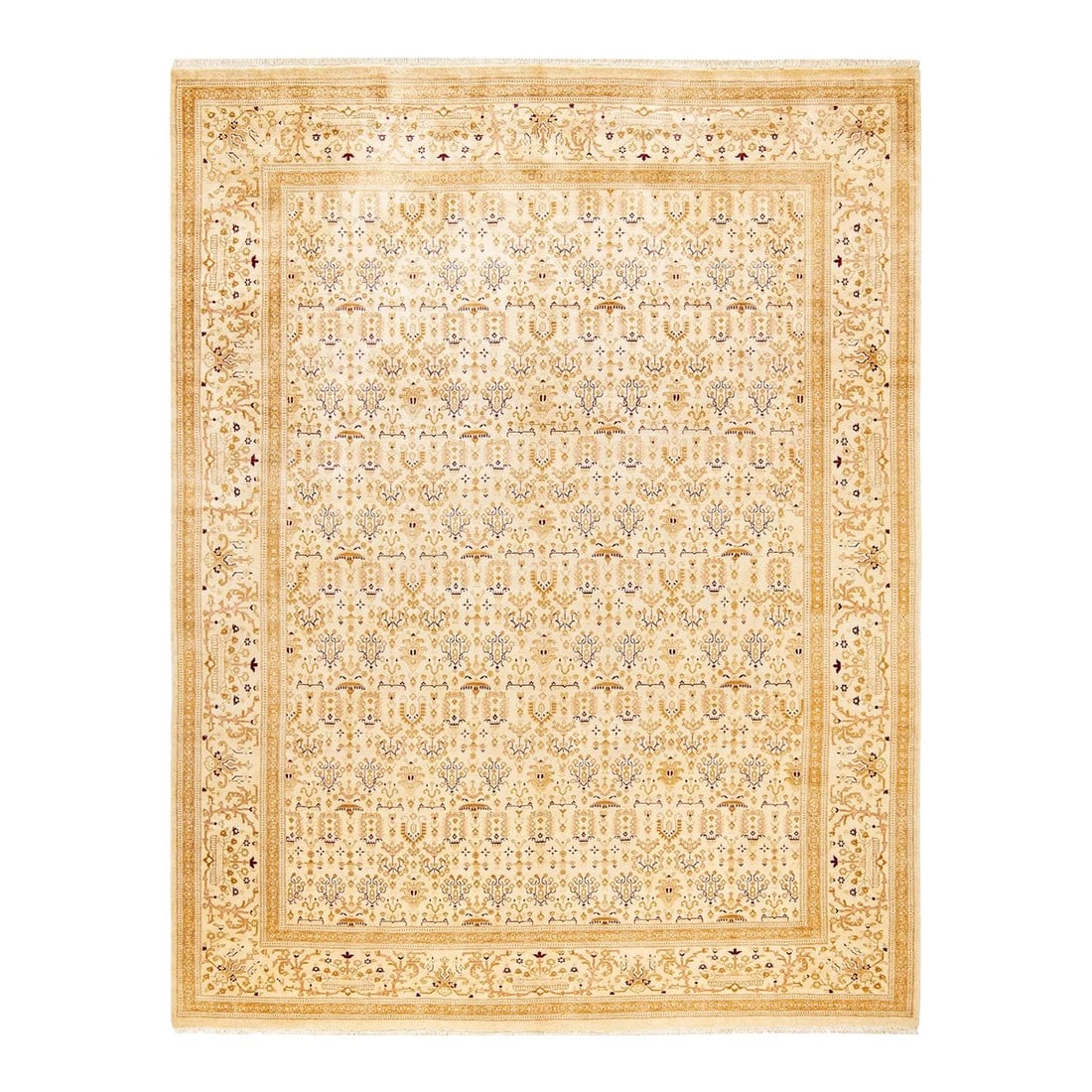 Vintage Moroccan Hand Knotted Wool Area Rug, Ivory - 7'10" X 10'2" (1 of 9)