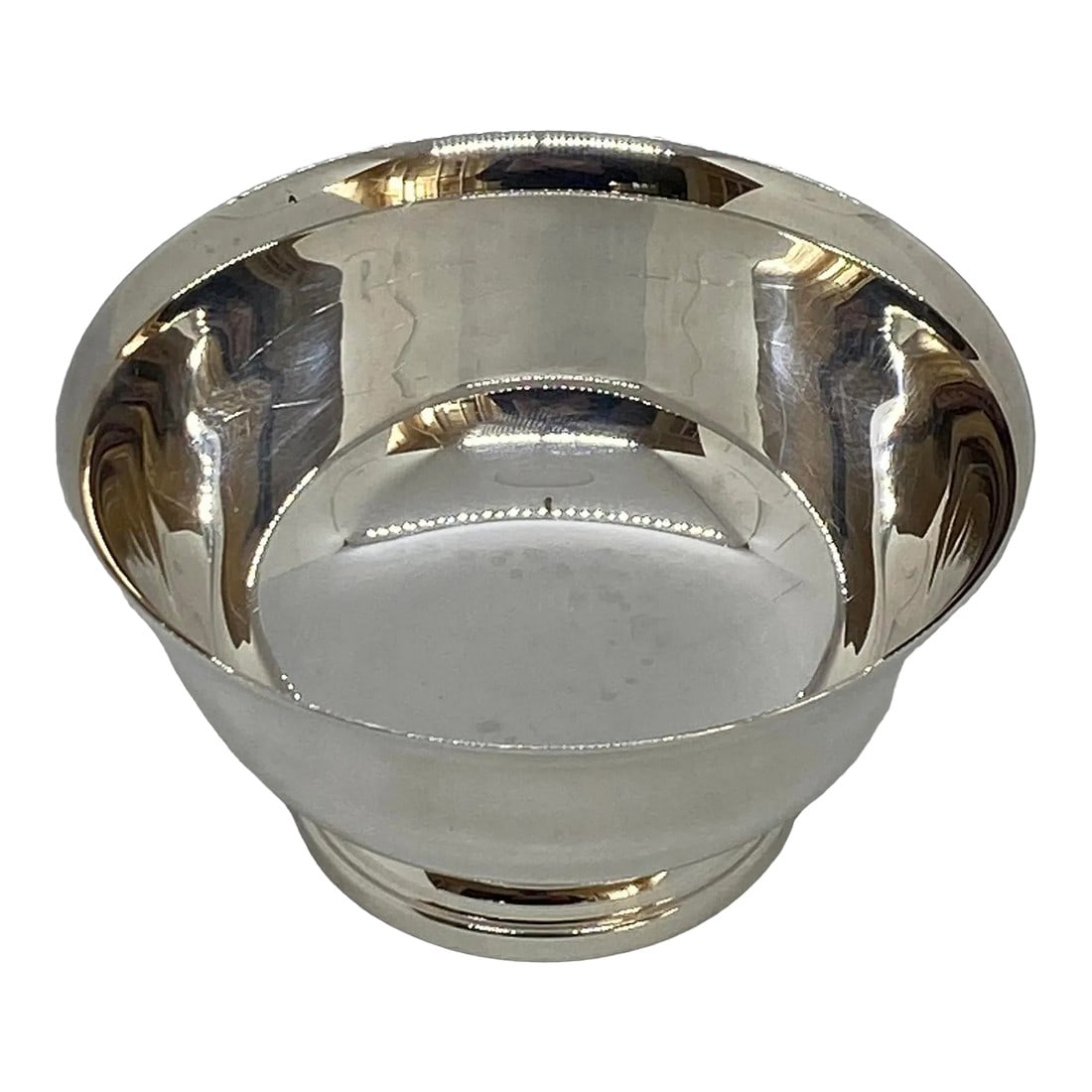 Mid 20th Century Gorham Silver Plated Paul Revere Footed Bowl: Mid 20th Century Gorham Silver Plated (Electro Plate) Paul Revere 4 1/2" Footed Bowl. The Bowl is stamped "YC795" on the bottom. It was produced in the 1960's. The Bowl is in very good condition with