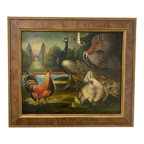 19th Century, Dutch School Landscape Painting of Bird Subjects After Melchior D'Hondecoeter