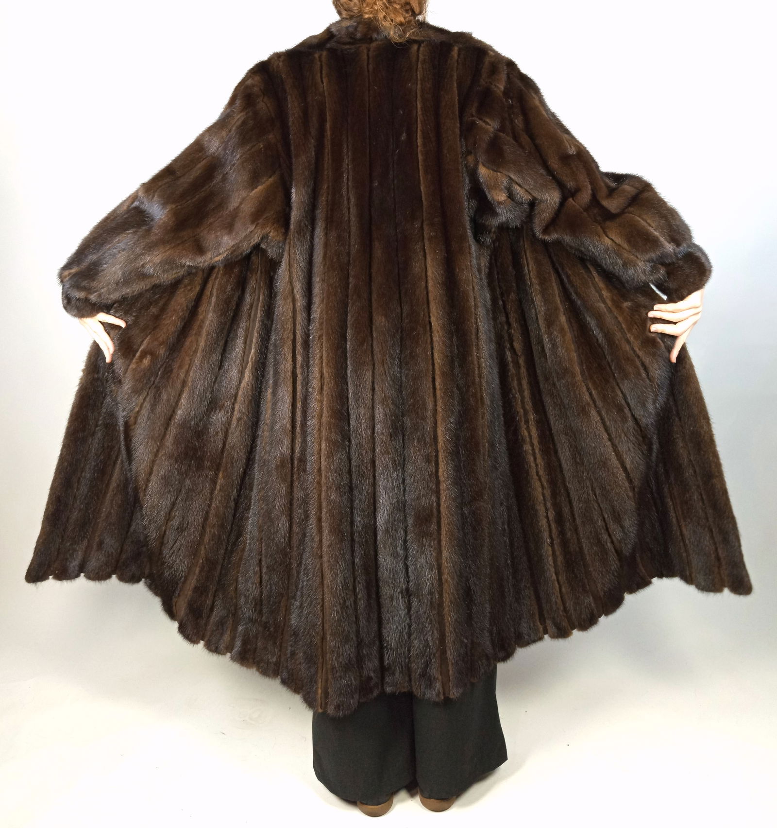 BROWN MINK FUR COAT EU: XL - US:20 (1 of 10)