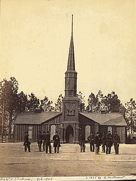 CIVIL WAR, RARE; POPLAR GROVE CHURCH; NY CORPS, BY ALEXANDER GARDNER: Title: CIVIL WAR, RARE; POPLAR GROVE CHURCH; NY CORPS, BY ALEXANDER GARDNER Artist/Source: TIMOTHY SULLIVAN AND ALEXANDER GARDNER Original Date: 1861-1865 Dimensions: 8X10/10X8 ACCORDINGLY Description