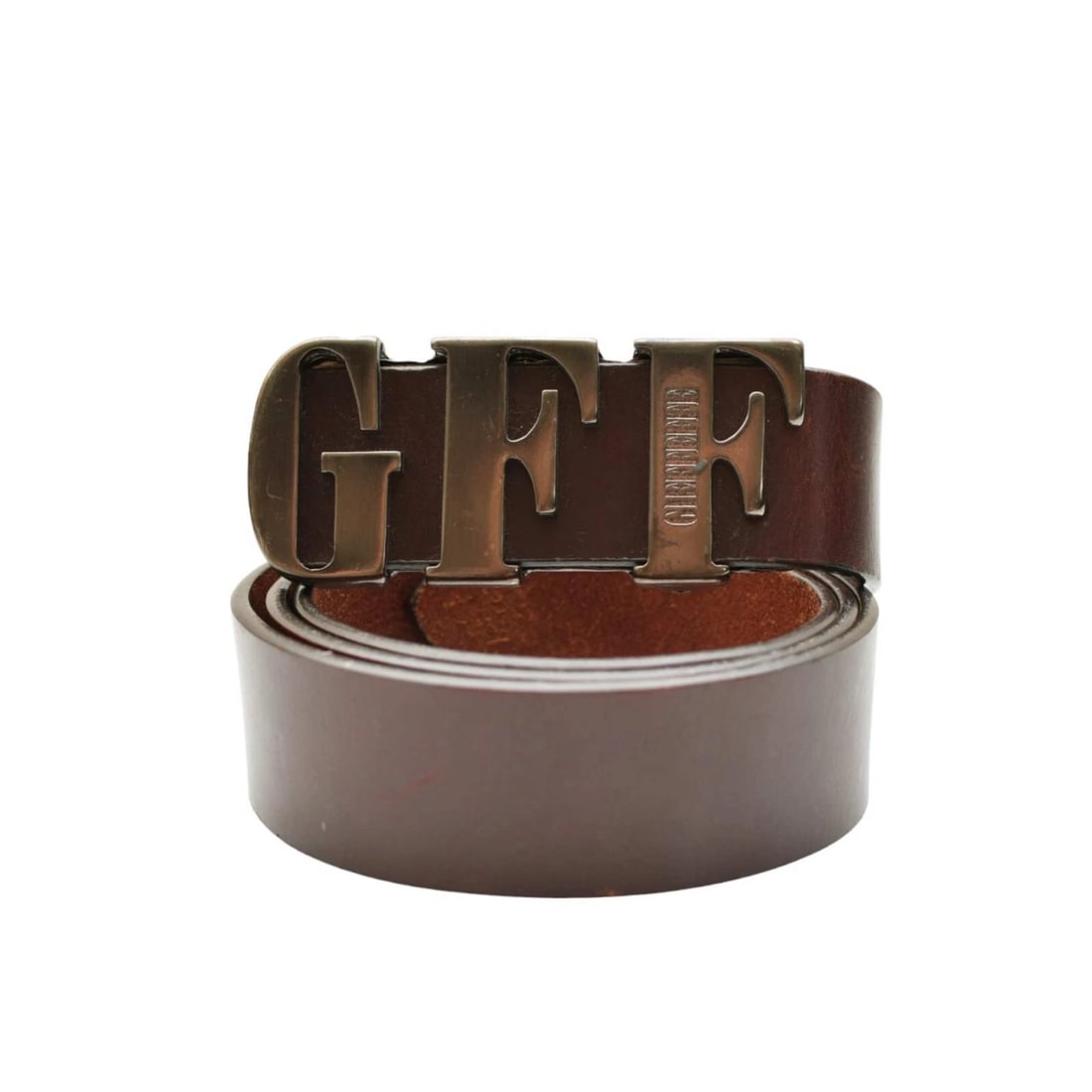 Gianfranco Ferre GFF Monogram Buckle Brown Leather Waist Belt size 90: Title:Gianfranco Ferre GFF Monogram Buckle Brown Leather Waist Belt size 90 Description:Gianni Versace Medusa Orange Leather Snake Embossed Thin Skinny Belt sz 65 / 26 Gianfranco Ferre GFF Monogram Bu