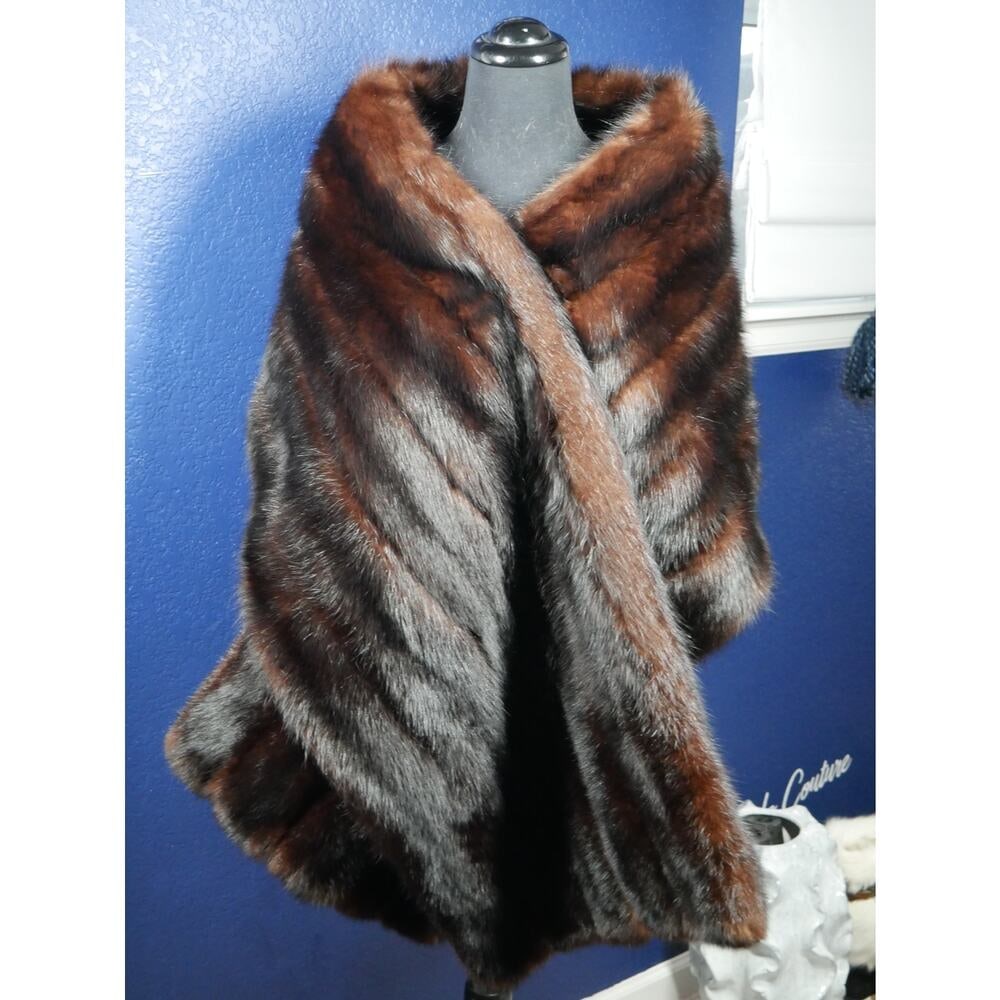 Stunning HUGE Dark Russian Sable Fur Stole Wrap Cape Coat Jacket (1 of 5)