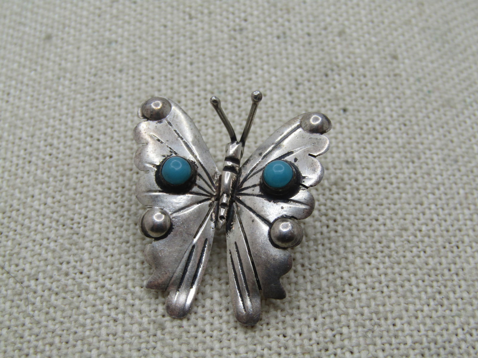 Vintage Sterling Butterfly Brooch, Mexico, Signed FM, 1960's-1970's (1 of 5)