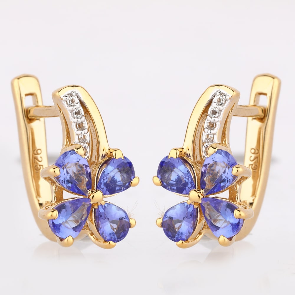 Earrings: Tanzanite Pears 4x3mm (1 of 1)