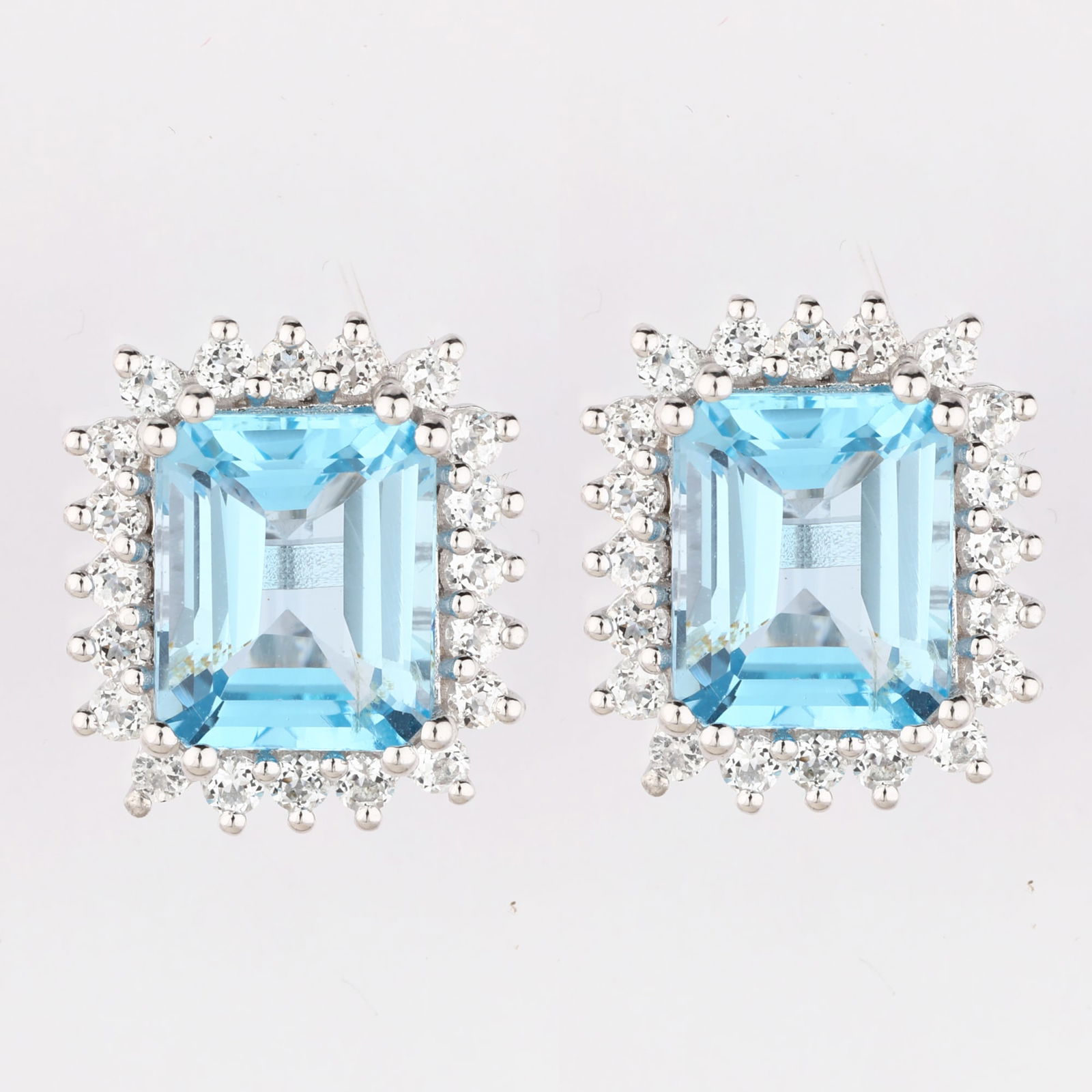 Earrings: Blue Topaz Octagon 11x9mm (1 of 1)