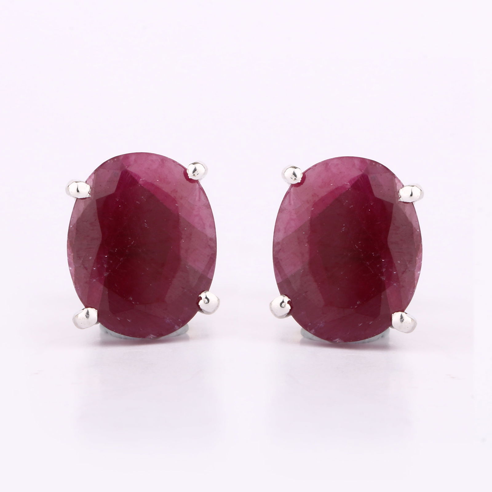 Earrings: Indian Ruby Oval 10x8mm (1 of 4)