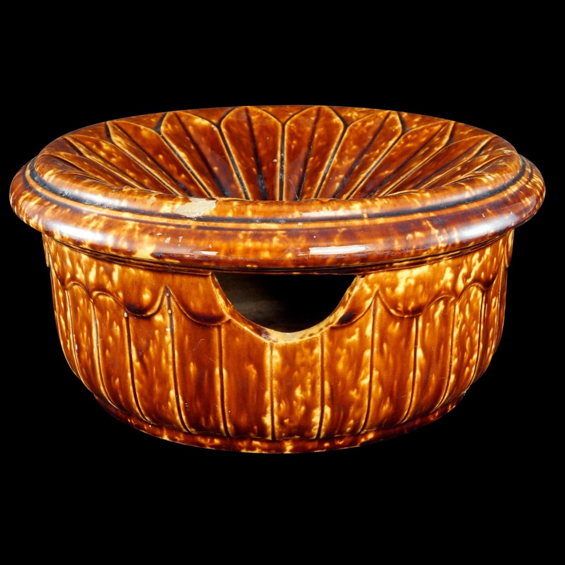 19th C Bennington Pottery Spittoon Cuspidor (1 of 9)