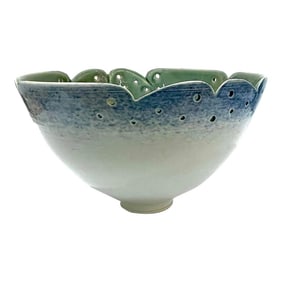 1970's Studio Pottery Centerpiece "Bubble" Bowl by Ken Edwards