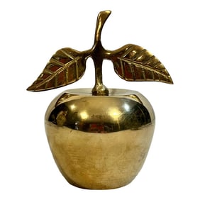 Vintage Hand Made Polished Solid Brass Apple Bell