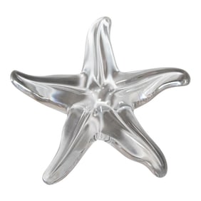 Baccarat France Crystal Starfish Paperweight Art Glass 1970s