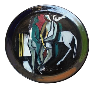 1950s Italian Ceramic Charger by Luciano Rumi