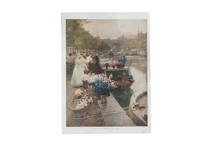 Vintage Print Hans Herrmann Flower Market