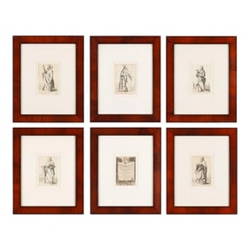 Set of Six Engravings of Biblical Figures by Jacques Callot, 1631