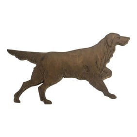 Hand Carved Wood Retriever Pointer Labrador Dog Wall Hanging Ornament