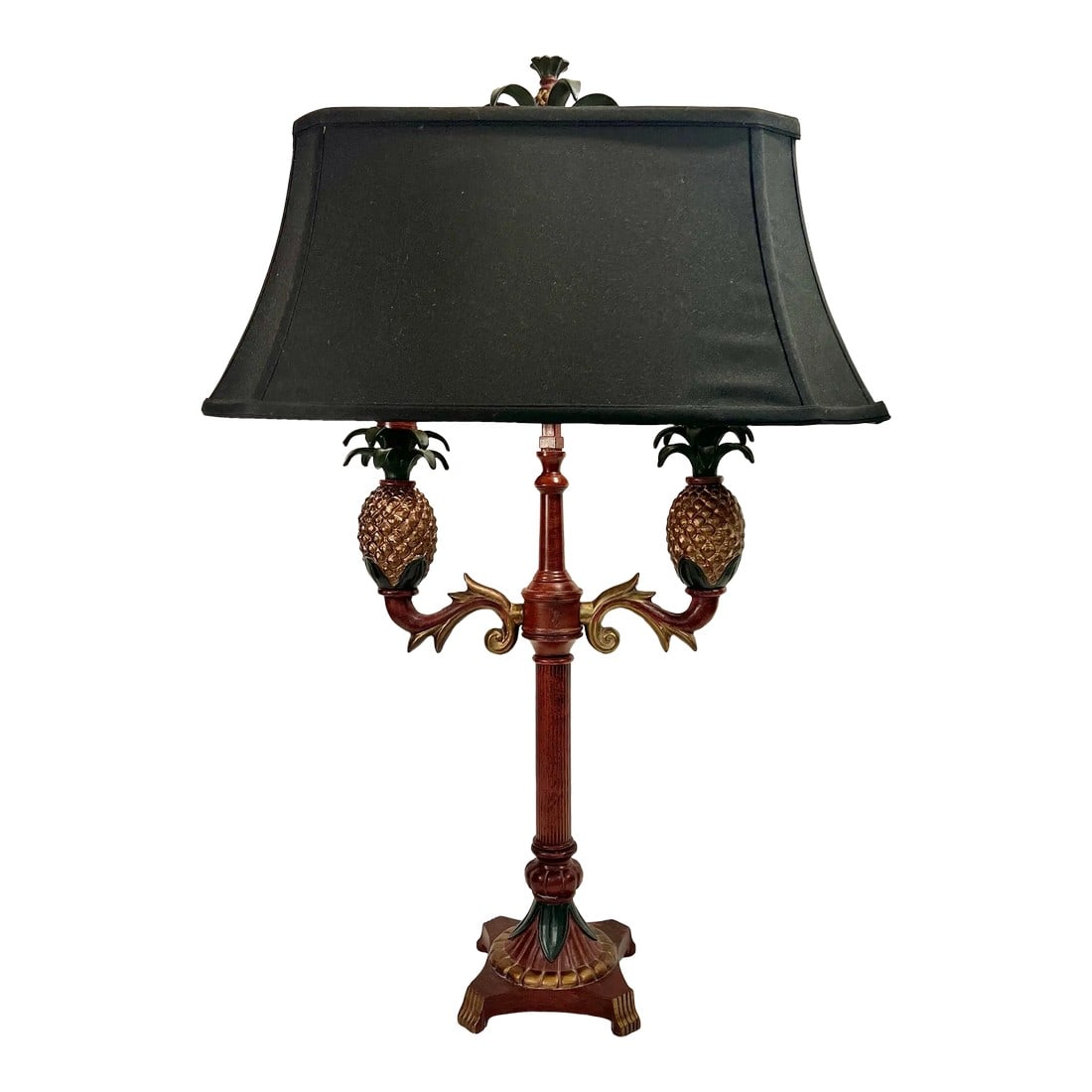 Vintage French Empire Pineapple Bouillotte Table Lamp (1 of 9)