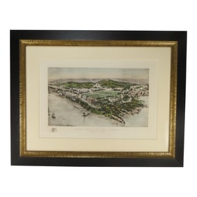 United States Military Academy, Early 20th Century Antique Print, Framed