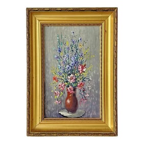 Small French Floral Still Life, Oil on Canvas