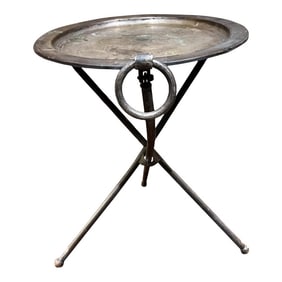 1980s Pedro Domecq Silver Folding Tray Table Champagne Bar Service