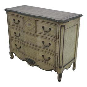 Baker Green Painted Finish 3 Drawer French Chest
