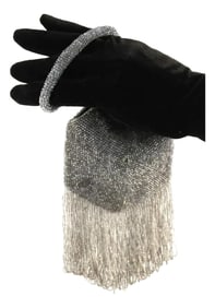 Antique Roaring 20's Glass Beaded Dance Purse