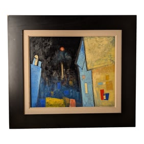 Abstract Realist Painting by Lourdes Bonilla Camara – Framed Original