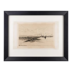 Marshes Opposite Erith by Francis Seymour Haden, 1865