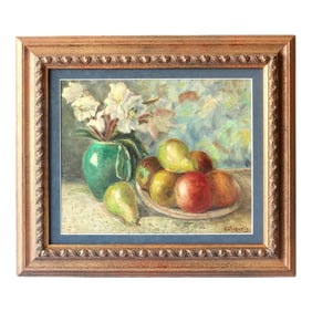 Midcentury French Still Life With Fruit