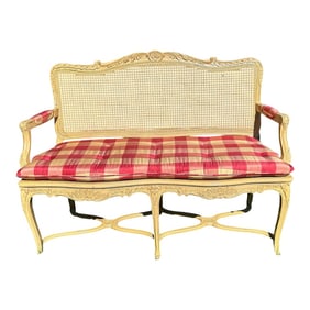 Vintage Cane Bench