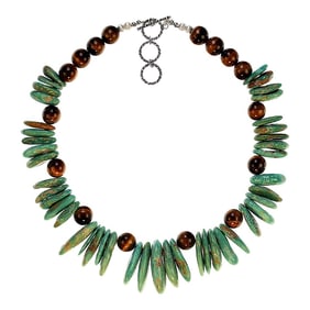 Elisa Turquoise and Tiger's Eye Necklace