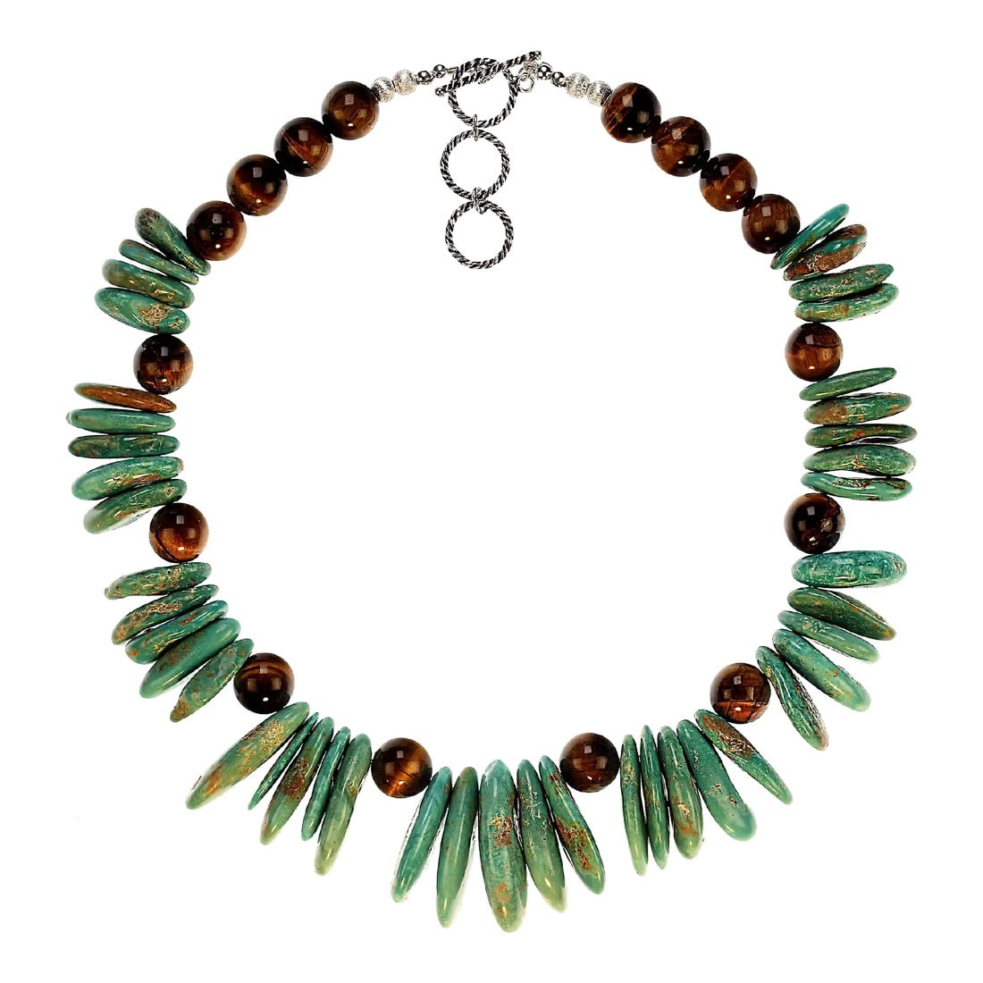 Elisa Turquoise and Tiger's Eye Necklace (1 of 7)