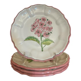 Set of 4 Vintage Salad Plates From Italy