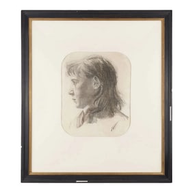 Graphite Portrait by Jessie Pixley Lacey, C. 1900's