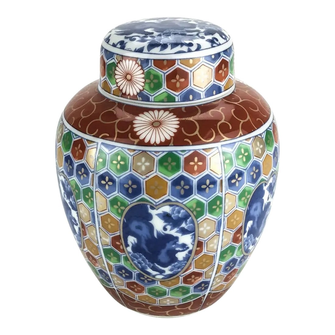 Vintage Lidded Japanese Porcelain Otagiri Ginger Jar (1 of 8)