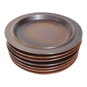 Lot of 7 Arabia Ruska Dinner Plates by Ulla Procope Finland Circa 1960's