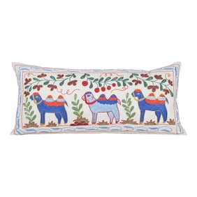 Tashkent Suzani Animal Bedding Pillow Case Made From a 19th Century Suzani