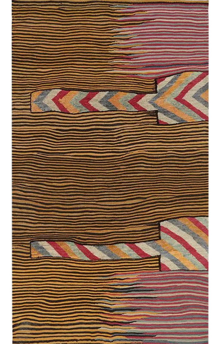 Handwoven Scandinavian Style Persian Kilim Area Rug - 4'2"Ã—7'0" (1 of 10)